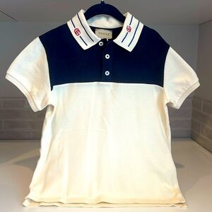 Authentic GUCCI Collar 3 button shirt Boys Youth